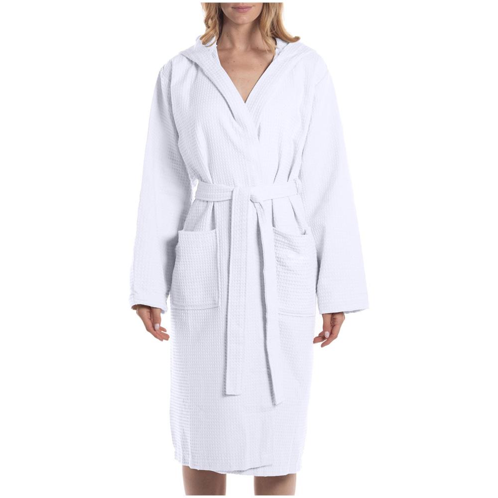 Accappatoio Con Cappuccio Spugnissima Polo In Cotone Colore Bianco Misura M - Foto 3