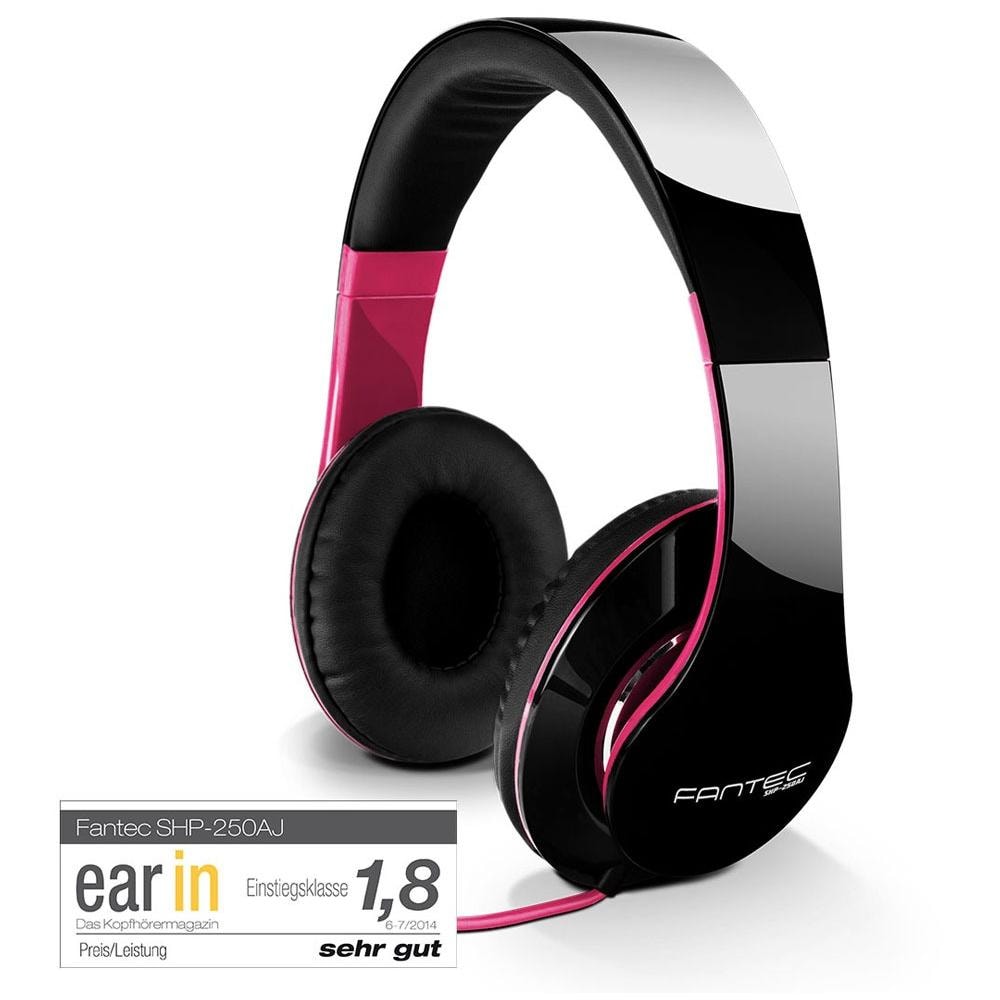 Cuffie Stereo per Cellulare Connessione Cavo Nera e Rosa 1.2 m - Foto 2