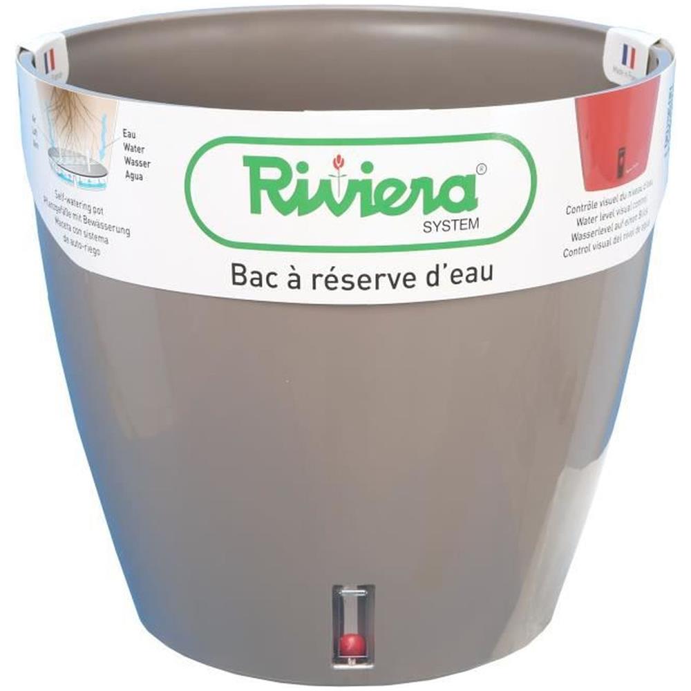 Pot Rond Eva New En Plastique - 46 Cm - 49 L - Taupe - Foto 2