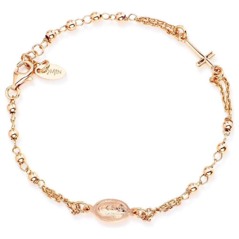 Bracciale In Argento 925 - Collezione Rosari - Colore Rosè - Misura Unica Bracciale Rosario - Foto 1