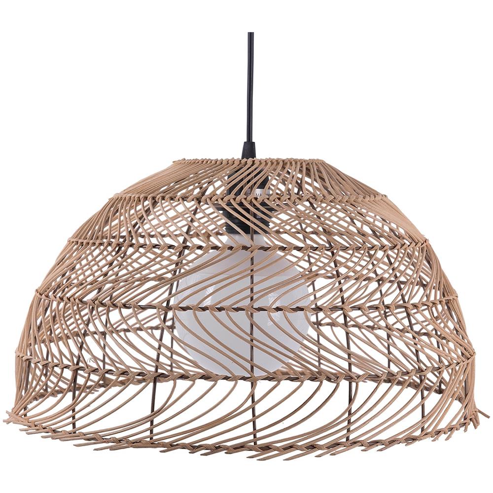Lampadario In Rattan Marrone Chiaro Selenge - Foto 1