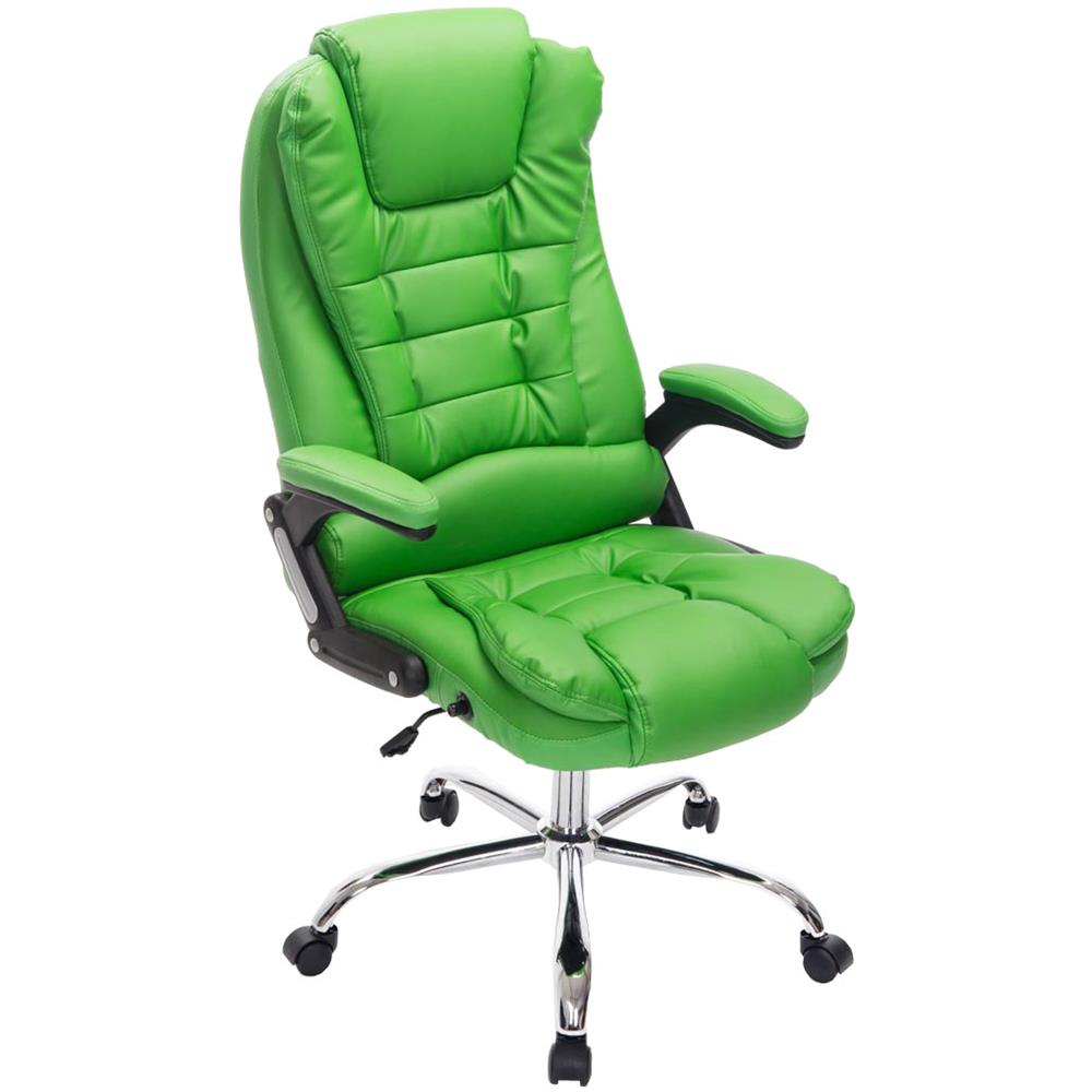 CLP Sedia Ufficio Dayton In Legno E Similpelle I Sedia Scrivania Poltrona Pc Regolabile 45 52 Cm I Sedia Studio Imbottita Colorenoce Nero