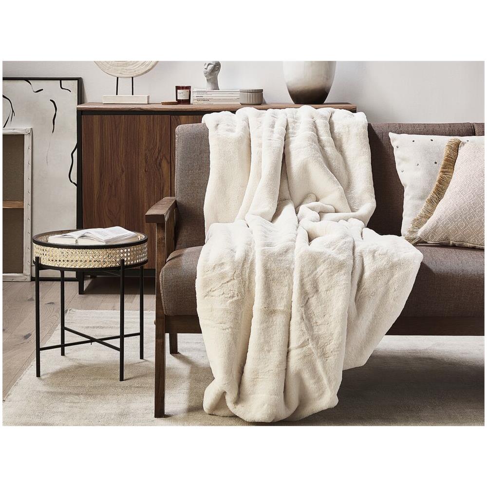 Coperta Di Plaid 150 X 200 Bianca Chaab - Foto 2