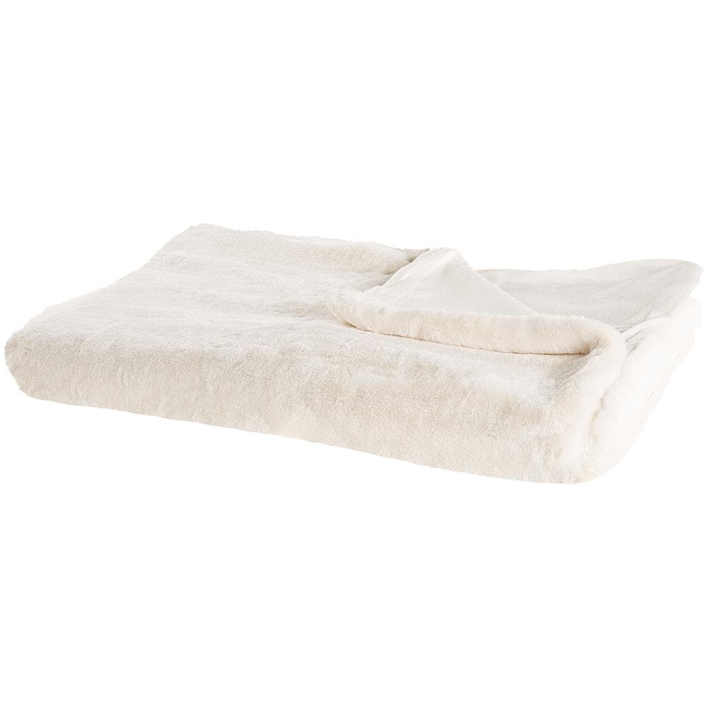 Coperta Di Plaid 150 X 200 Bianca Chaab - Foto 1