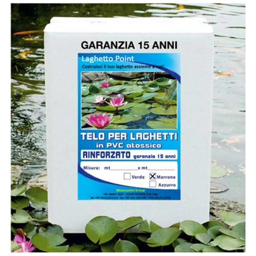 Telo Per Laghetto Rinforzato In Pvc Marrone 5,00 X 6,00 Metri - Foto 1