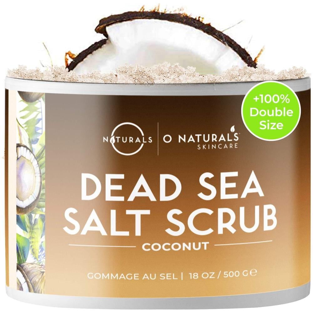 Ultra Idratante Esfoliante Olio Di Cocco Sale Del Mar Morto Body Face Scrub. Pelle Levigante Anti Cellulite Curare Lacne Smagliature Incarniti Peli Morti Della Pelle Di Rimozione Del Rasoio Burns Men Women 500gr - Foto 1
