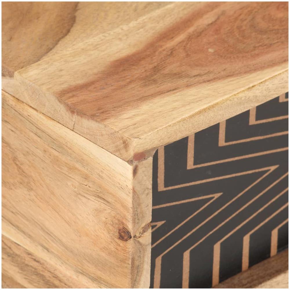 Tavolino Da Caff 100x50x39 Cm In Legno Massello Di Acacia - Foto 2