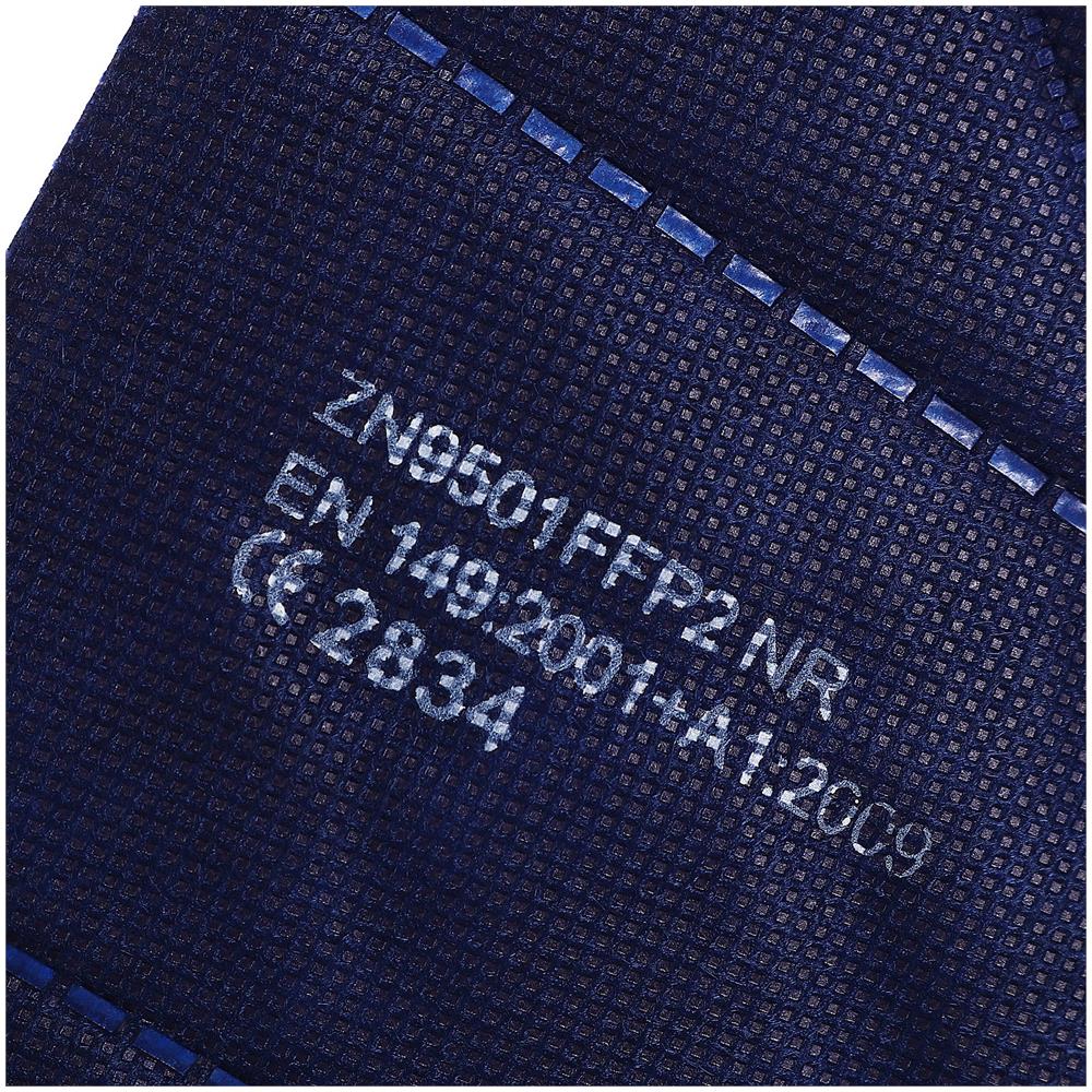 50 X Kn95 Ce 2834 Mascherine / Ffp2 Maschera 5 Strati Filtro Respiratore Mascherina Protezione - Blu Navy - Foto 5