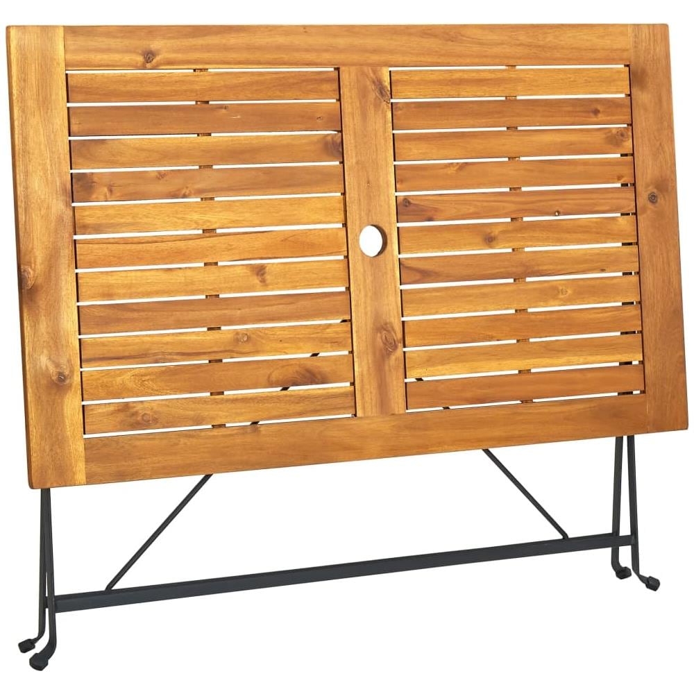 Tavolo da Giardino Pieghevole 120x70x74cm in Massello di Acacia - Foto 2