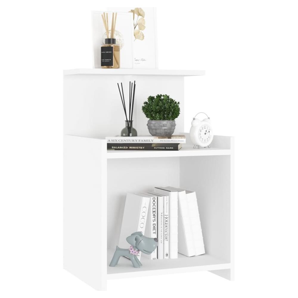 Comodino Bianco 40x35x60 cm in Legno Multistrato - Foto 3