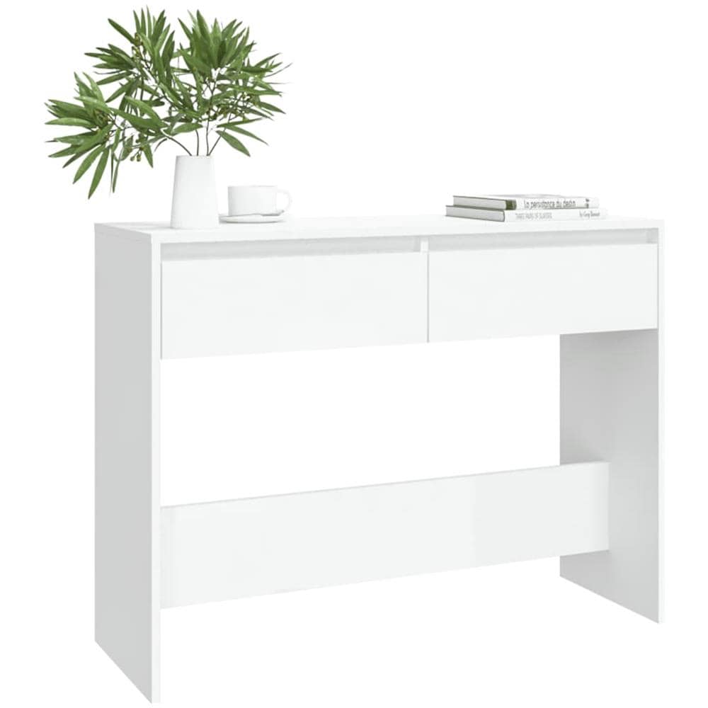Tavolo Consolle Bianco 100x35x76,5 cm in Truciolato - Foto 3