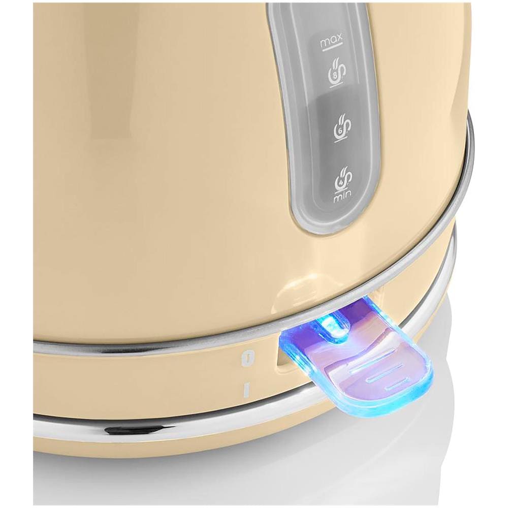 Set Per La Colazione Bollitore 1,8l Tostapane Senza Fili 2 Fette Larghe Colore Crema - Foto 5