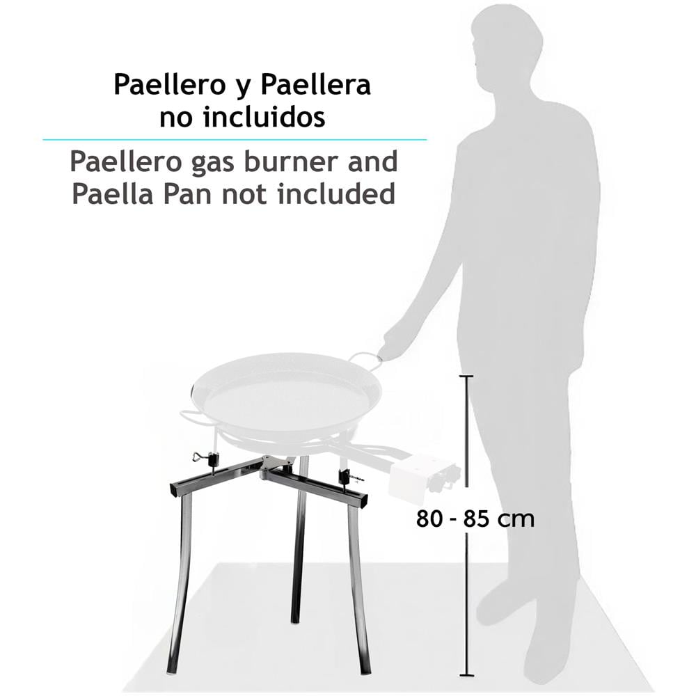 Supporto Treppiede Legl5 per Bruciatore a Gas Robusto Bruciatori per Paella 35- 70cm Colore Inox - Foto 4