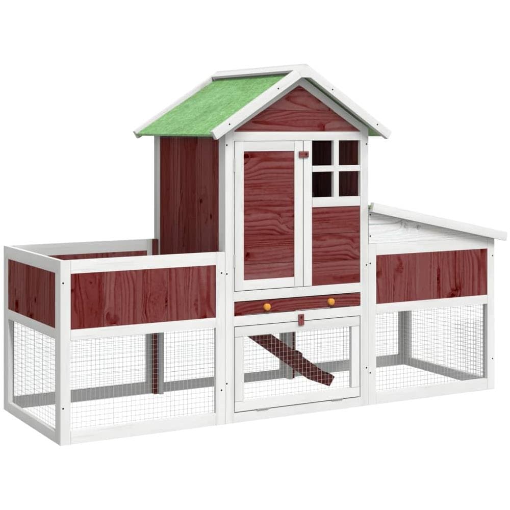 Conigliera In Legno Massello Di Abete 140x63x120 Cm | A 2 Piani | Con Vassoio Estraibile - Foto 6