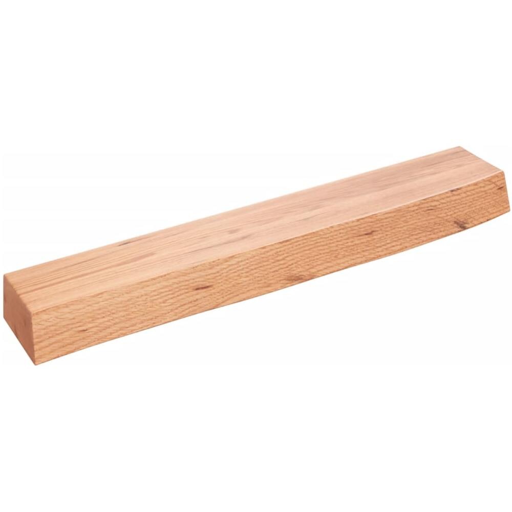 Ripiano Muro Marrone Chiaro 60x10x6 cm Massello Rovere Trattato - Foto 1