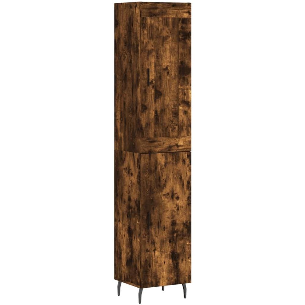 Credenza Rovere Fumo 34,5x34x180 Cm In Legno Multistrato - Foto 2