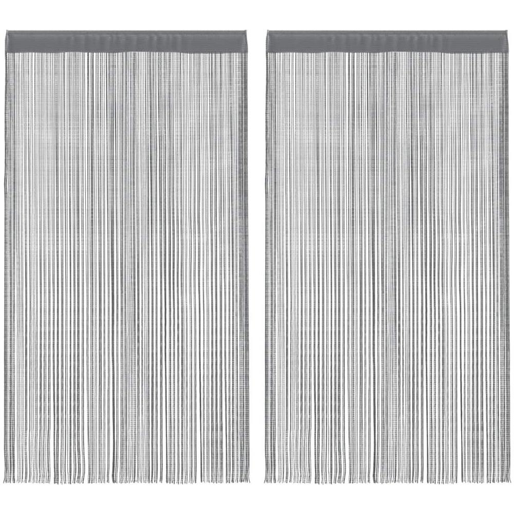 Tende a Filo 2 pz Antracite 100x250 cm - Foto 1
