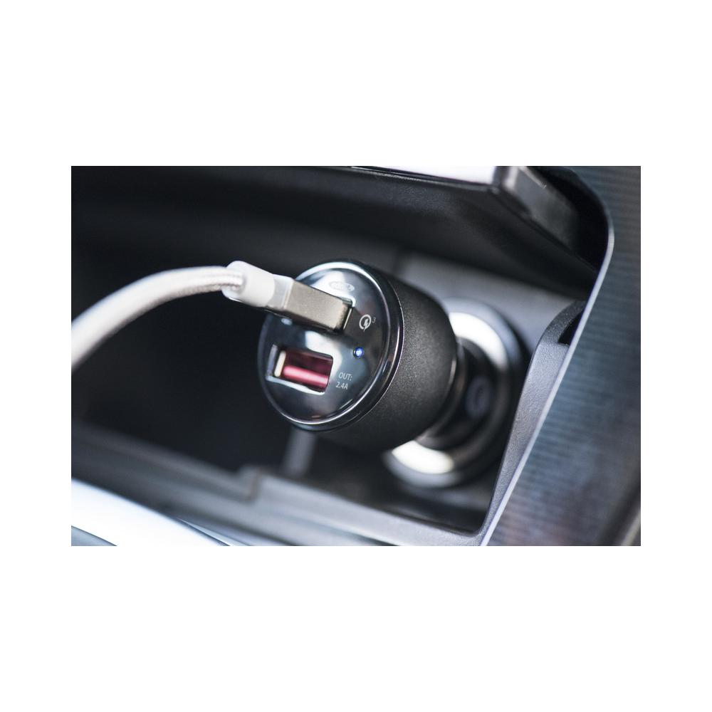 Caricabatterie per Auto Quick Charge 3.0 con 2 porte 3 ampere - Foto 2