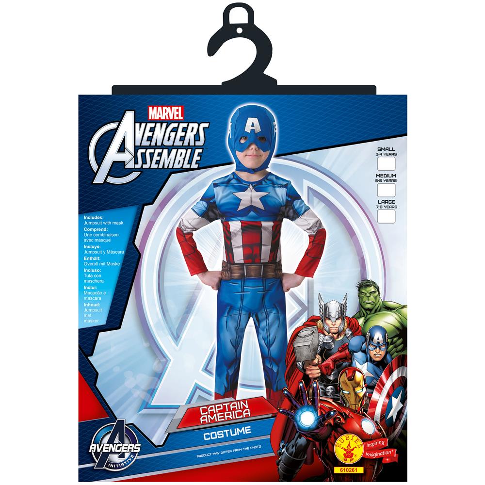 Costume Da Capitan America Per Bambino - The Avengers 5 A 6 Anni - Foto 2