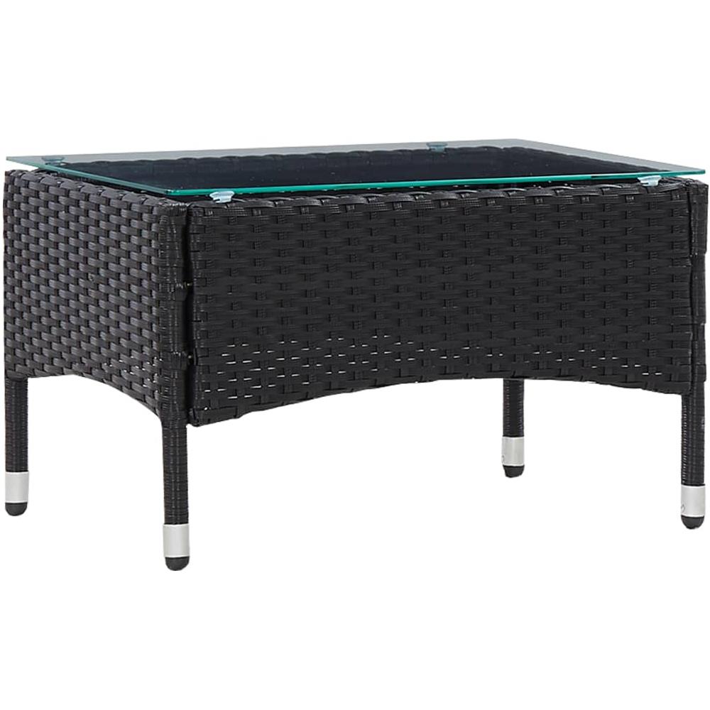 Set Divani Da Giardino 4 Pz Con Cuscini In Polyrattan Nero - Foto 8