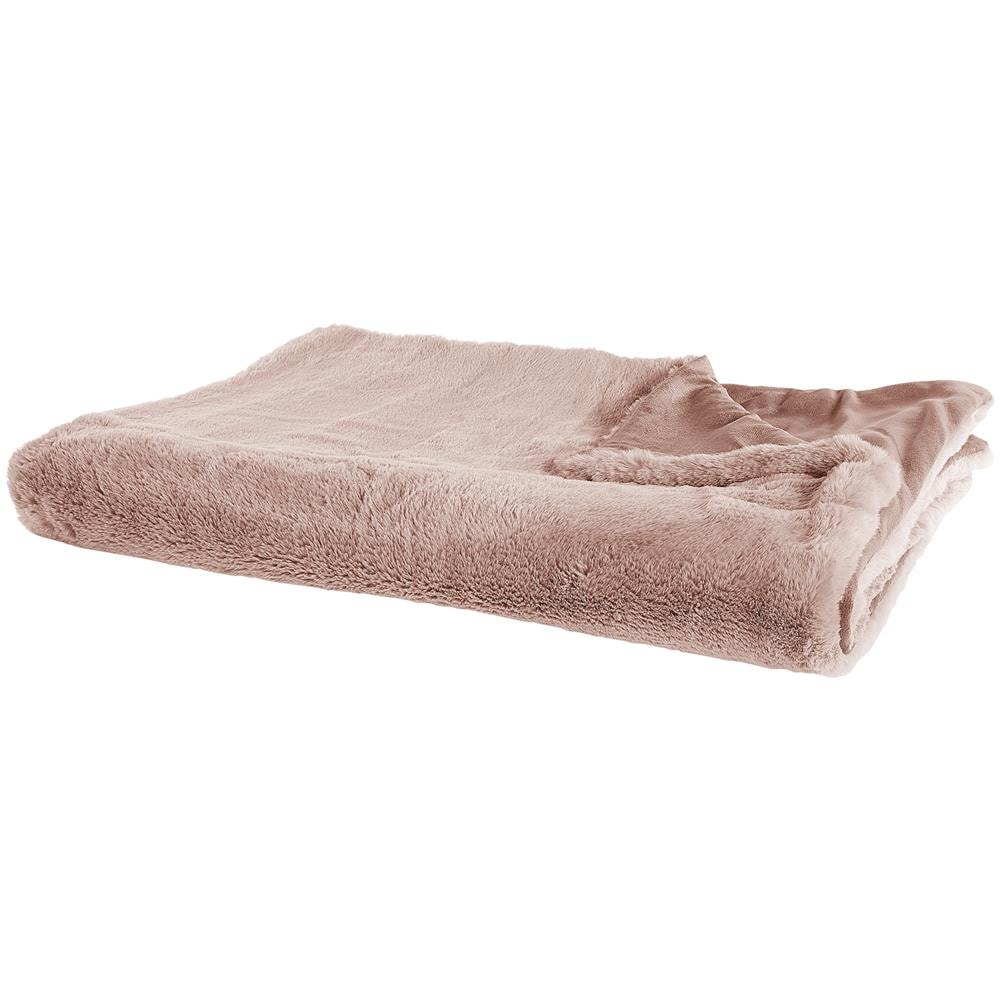 Coperta Di Plaid 150 X 200 Cm Rosa Chaab - Foto 1