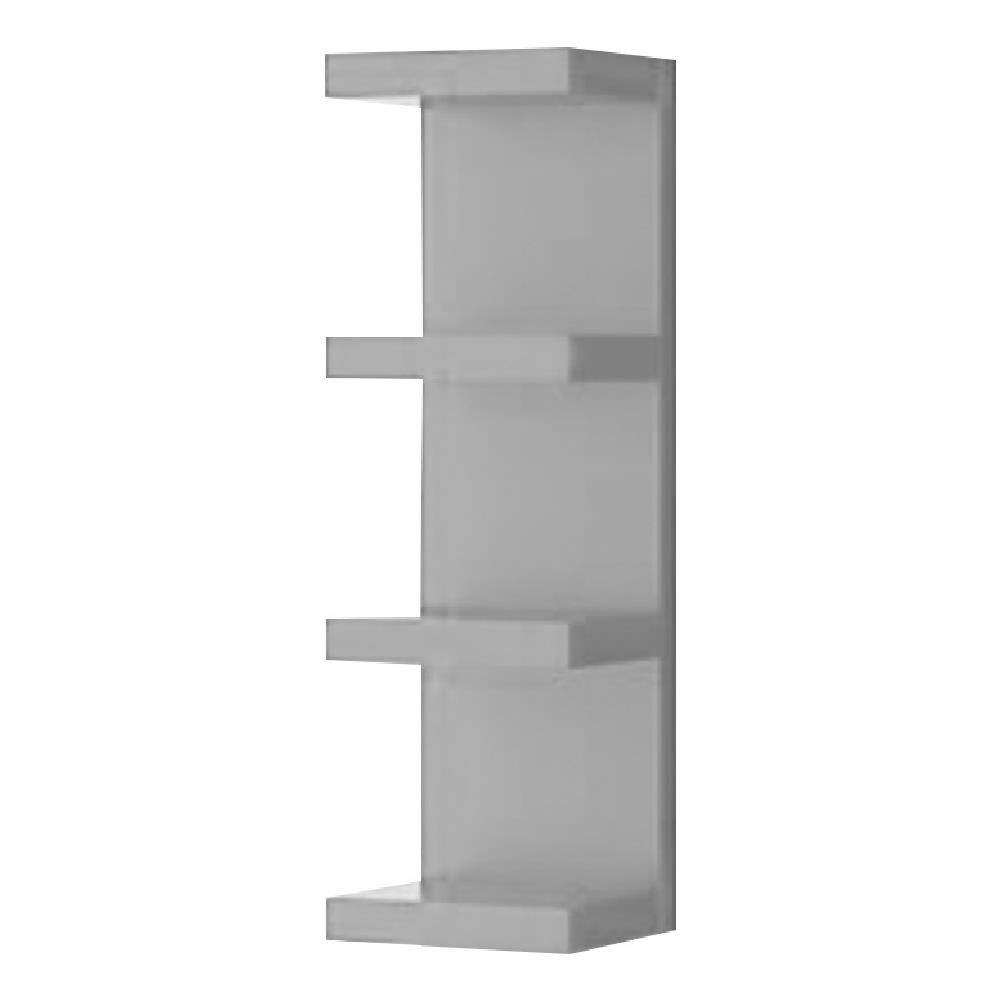 Mensola Comb Decorazione Da Parete - Da Salotto, Camera, Ufficio, Grigio, Mdf, 25,5 X 23,7 X 93 - Foto 1