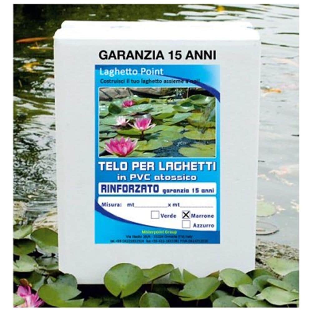 Telo Per Laghetto Rinforzato In Pvc Marrone 4,00 X 5,00 Metri - Foto 1