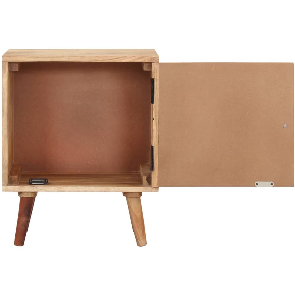 Comodino 40x30x50 cm in Legno Massello di Acacia - Foto 8