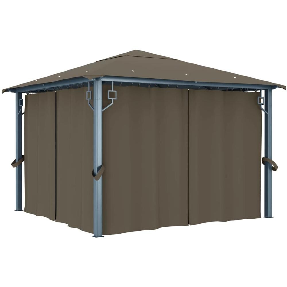 Gazebo Con Tenda 300x300 Cm Grigio Talpa In Alluminio - Foto 1