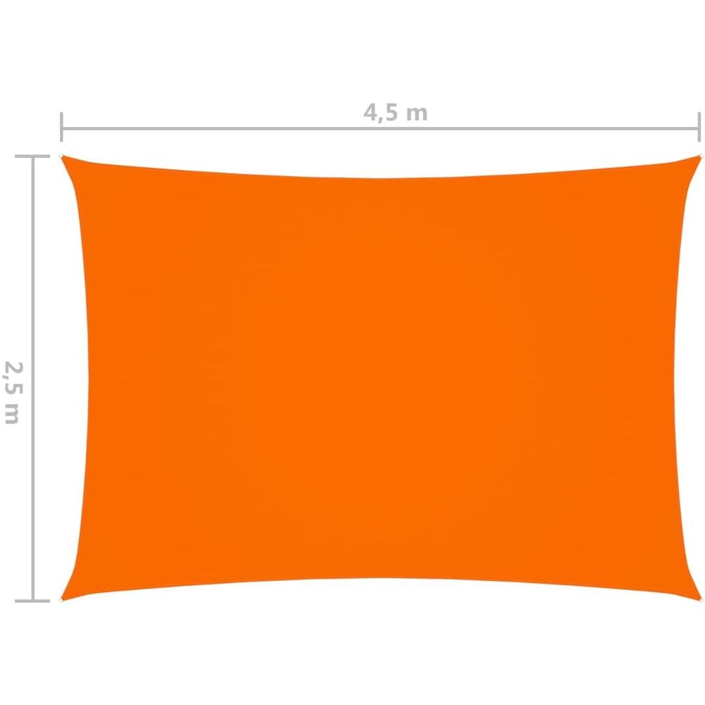 Parasole a Vela Oxford Rettangolare 2,5x4,5 m Arancione - Foto 6
