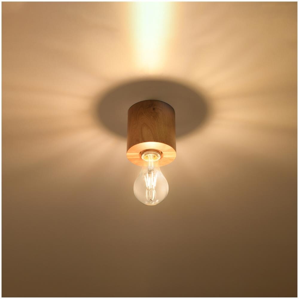 Downlight Da Superficie Flush Light In Legno Naturale E27 - Foto 10