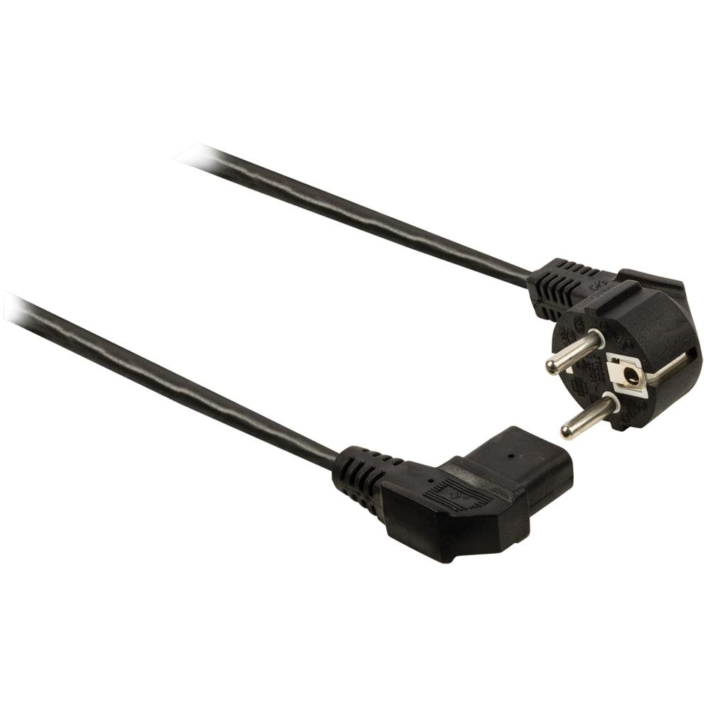 VLEP10020B20, Maschio, Power plug type F, C13 coupler, Ad angolo, Ad angolo, Nero - Foto 2