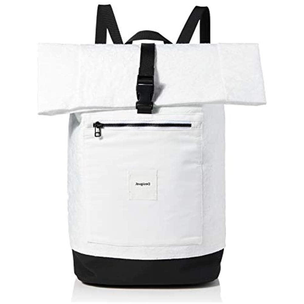 DESIGUAL Woven Backpack Big, Zaino Donna, Bianco, Medium