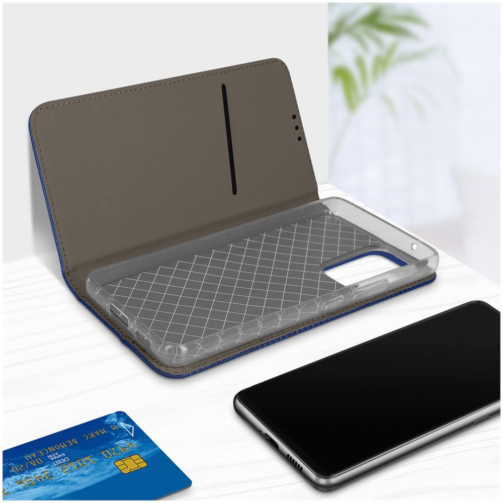 Custodia Samsung Galaxy A53 5g Copertina Portacarte Funzione Supporto Blu - Foto 2