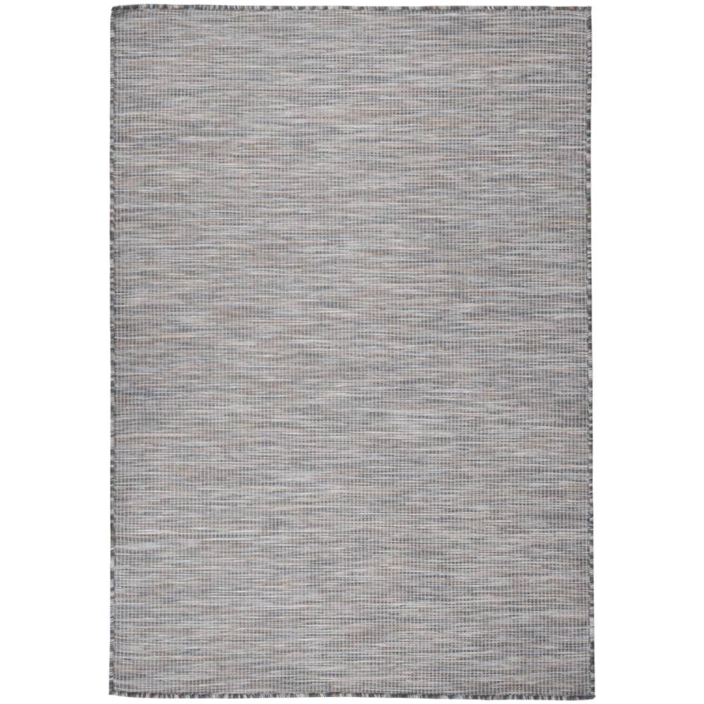 Tappeto da Esterni a Tessitura Piatta 160x230 cm Marrone e blu - Foto 1