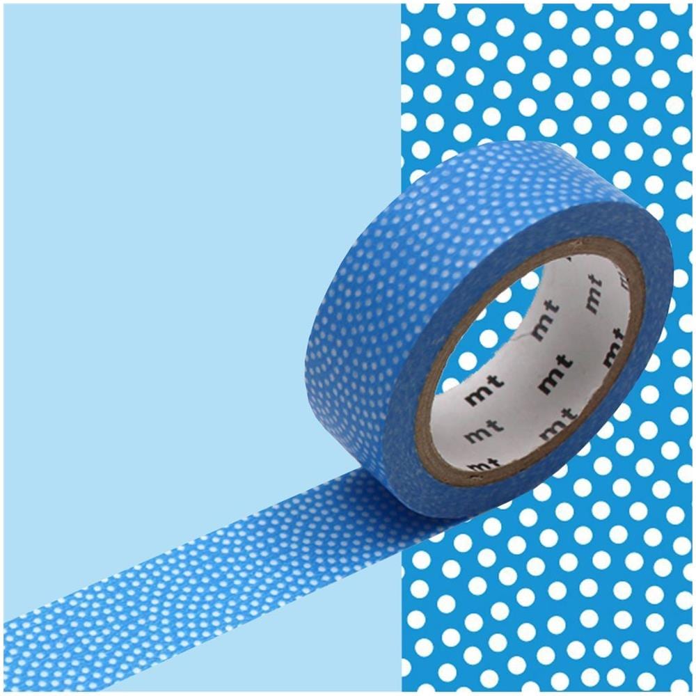 Nastro Adesivo Decorativo Con Punti Samekomon - Blu - 1,5 Cm X 7 M - Foto 1