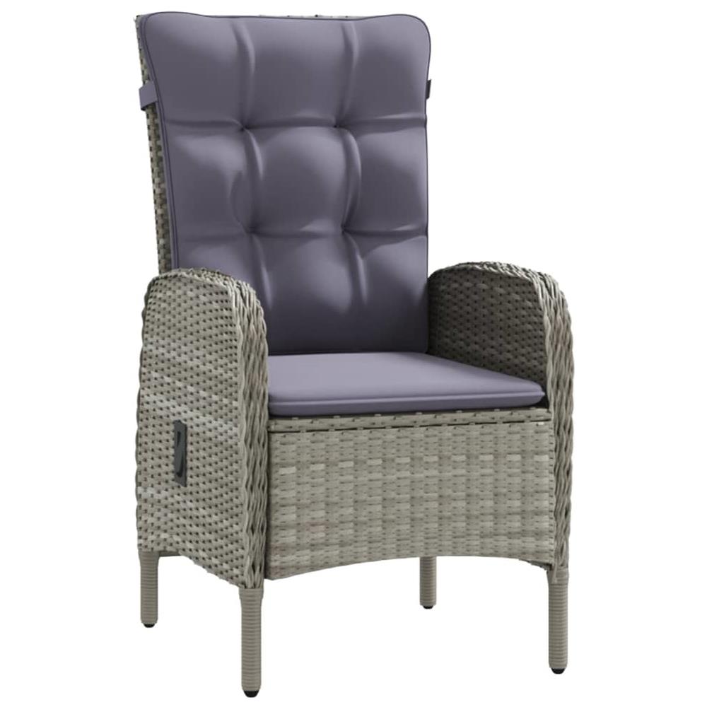 Set Da Pranzo Da Giardino 5 Pz Con Cuscini In Grigio E Nero - Foto 3