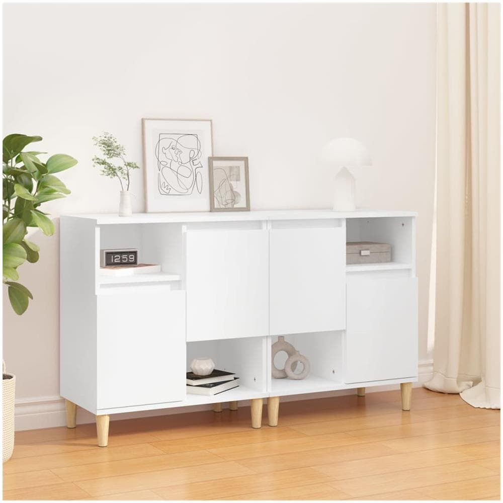 Credenze 2pz Bianche 60x35x70 Cm In Legno Multistrato - Foto 1