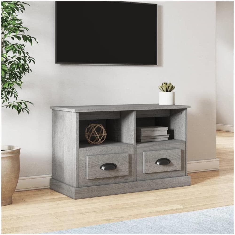 Mobile Porta Tv Grigio Sonoma 80x35x50 Cm In Legno Multistrato - Foto 1
