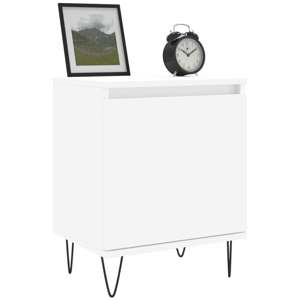 Comodini 2 Pz Bianchi 40x30x50 Cm In Legno Multistrato - Foto 2