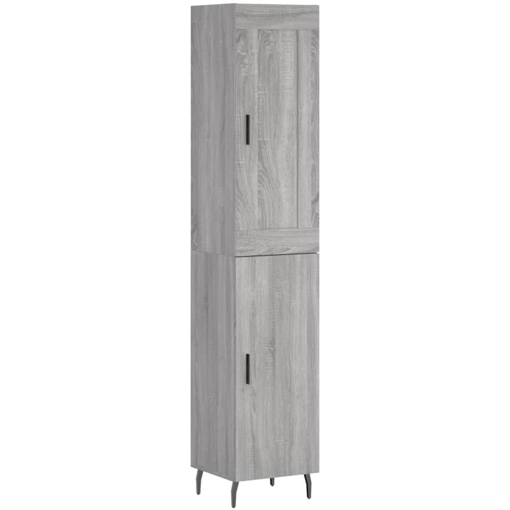Credenza Grigio Sonoma 34,5x34x180 Cm In Legno Multistrato - Foto 2