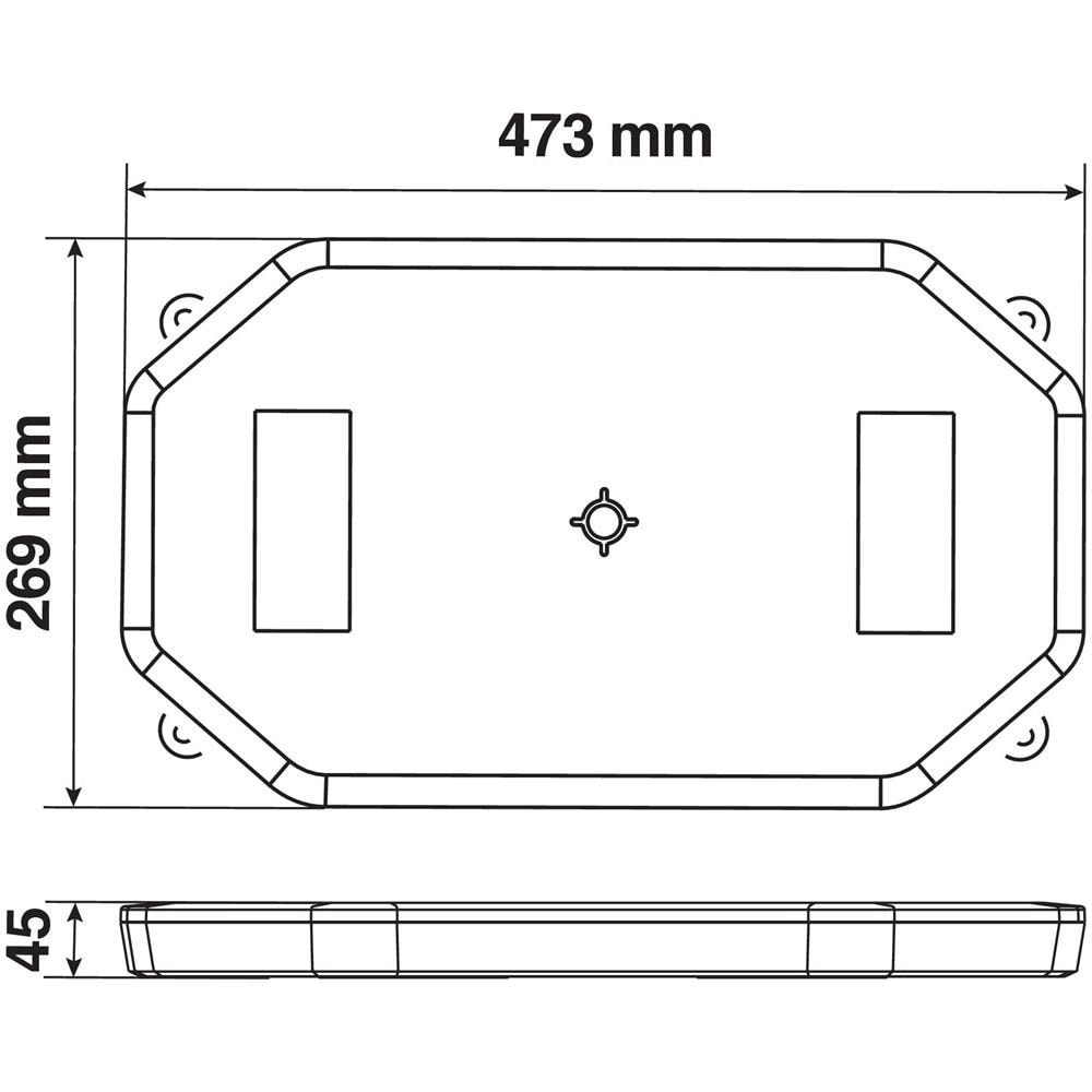 Barra Lampeggiante Arancio A 64 Led, 10/30v - Base Magnetica - Foto 3