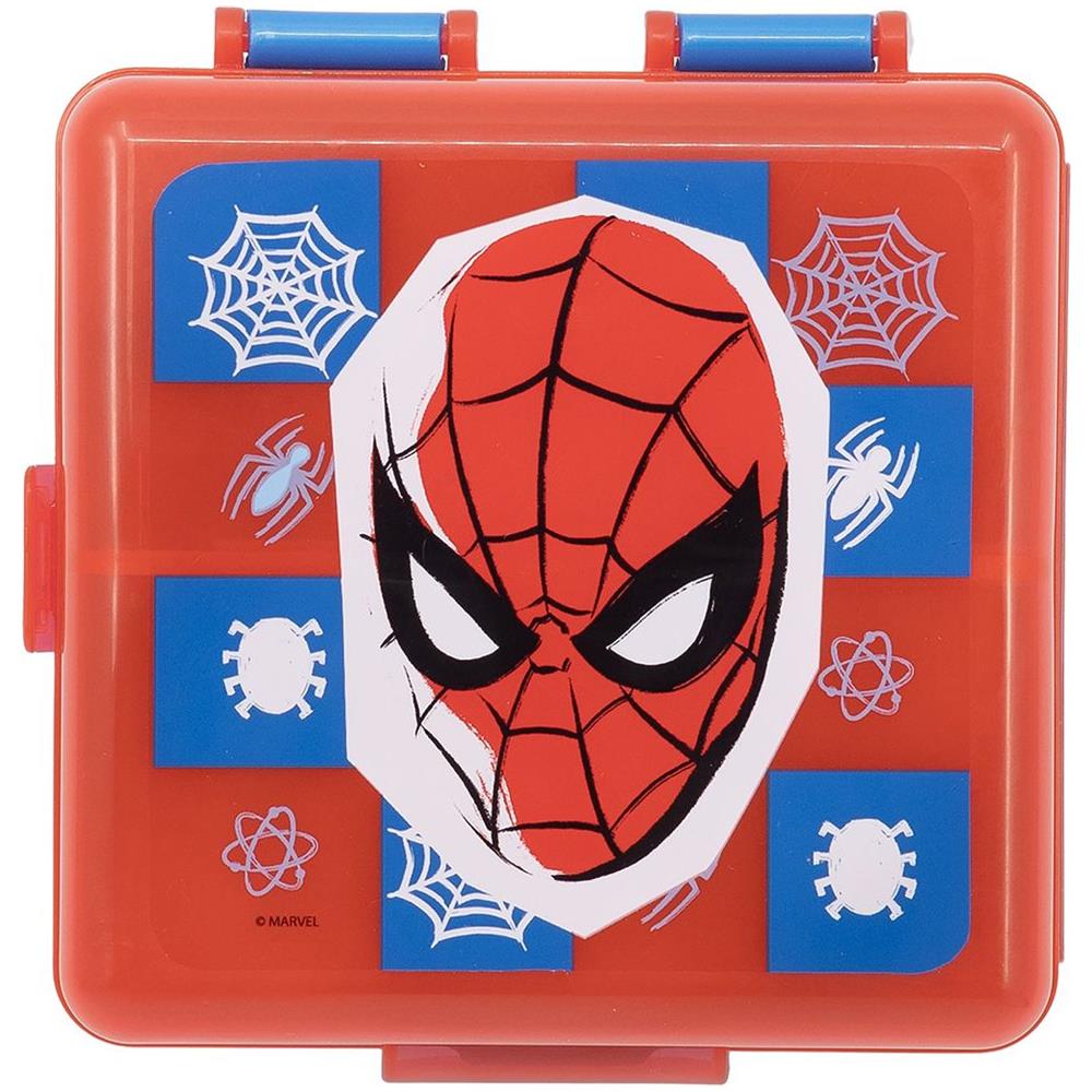 Sandwich Box Rossa Per Bambini In Plastica Spiderman Con Multi Scomparto - Foto 3
