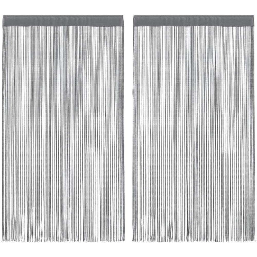 Tende a Filo 2 pz Antracite 140x250 cm - Foto 1