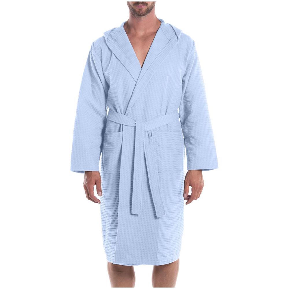 Accappatoio Con Cappuccio Spugnissima Polo In Cotone Colore Turchese Misura S - Foto 2