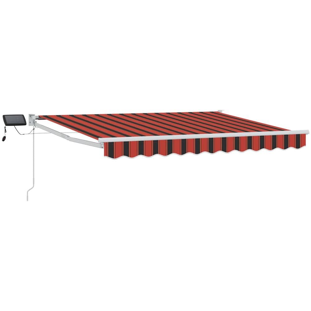 Tenda retrattile manuale con LED Arancione e Marrone 3 x 2,5 m - Foto 1