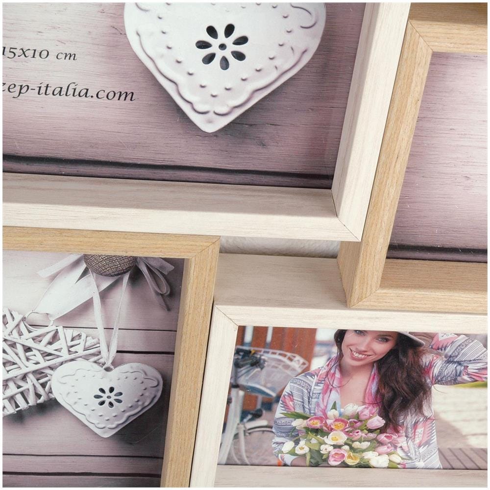 S. r. l. montre Femme AUX Cornice portafoto in Legno, Legno, Marrone / Marrone Scuro / Naturale, per 8 Foto 13 x 18 cm, - Foto 2