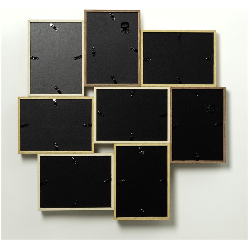 S. r. l. montre Femme AUX Cornice portafoto in Legno, Legno, Marrone / Marrone Scuro / Naturale, per 8 Foto 13 x 18 cm, - Foto 5