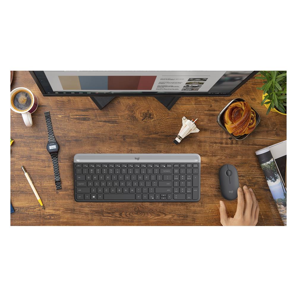 Kit di Mouse e Tastiera Wireless MK470 dal Design Ultrasottile Colore Grafite - Foto 7
