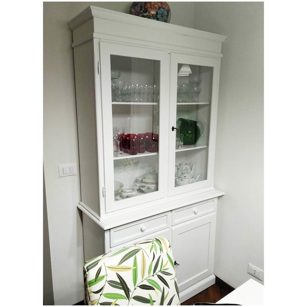 Jaqueline - Credenza Con Vetrina In Legno Massello - Foto 3